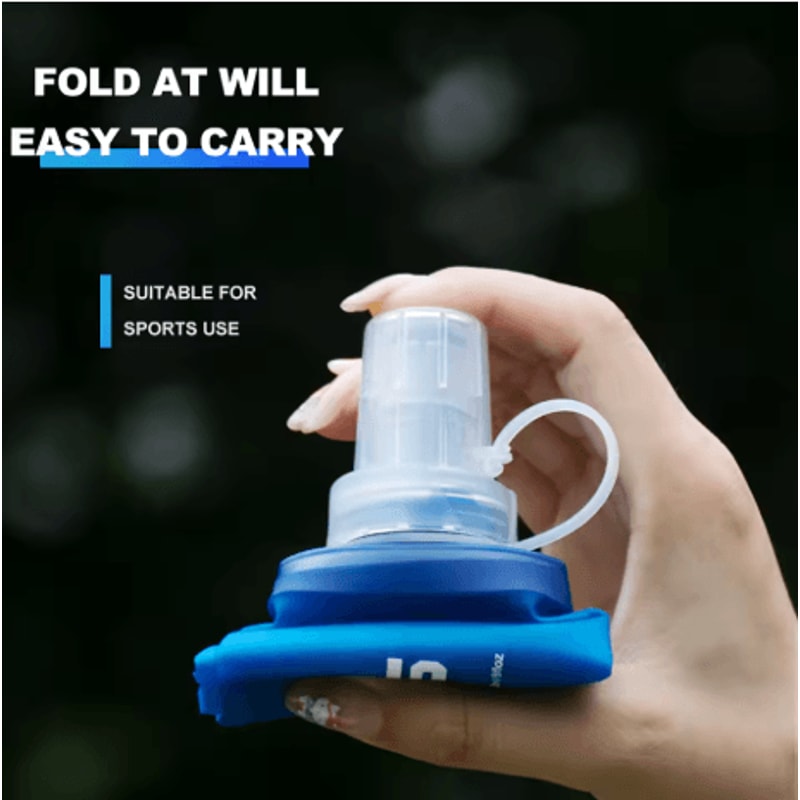 WRELS Soft Water Bottle Flask BPA Free Folding Hydration Bag For Running Cycling And Camping 11