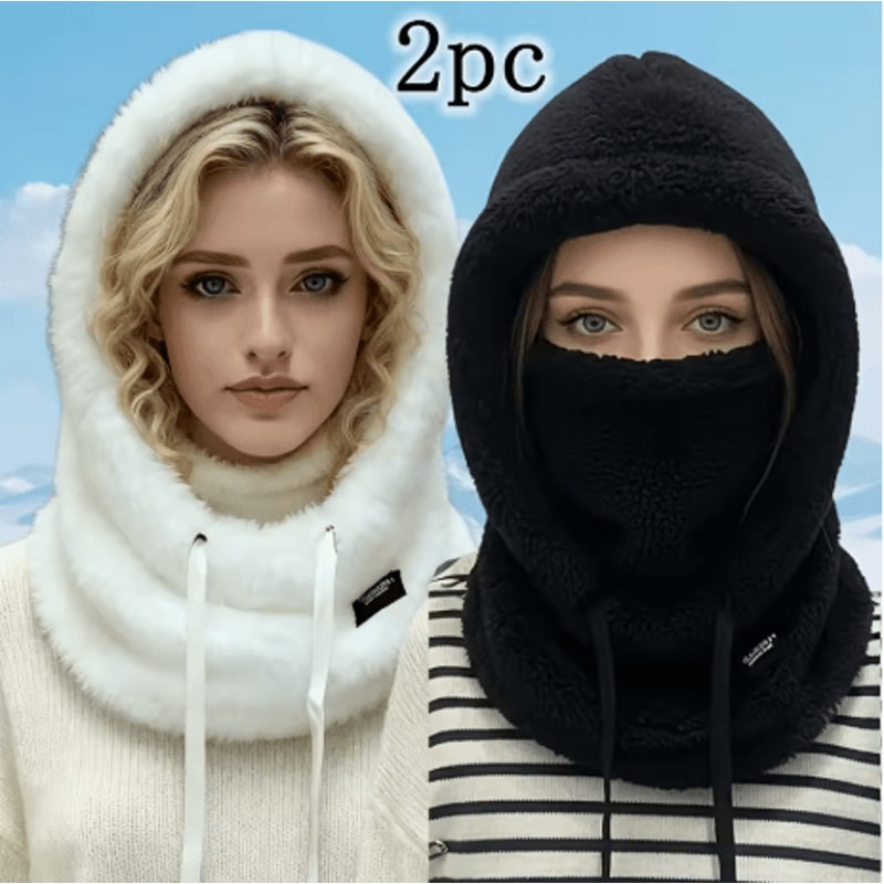Winter Thermal Balaclava Ski Hood Windproof Polar Fleece Face And Neck Cover For Cycling And Motorc 1