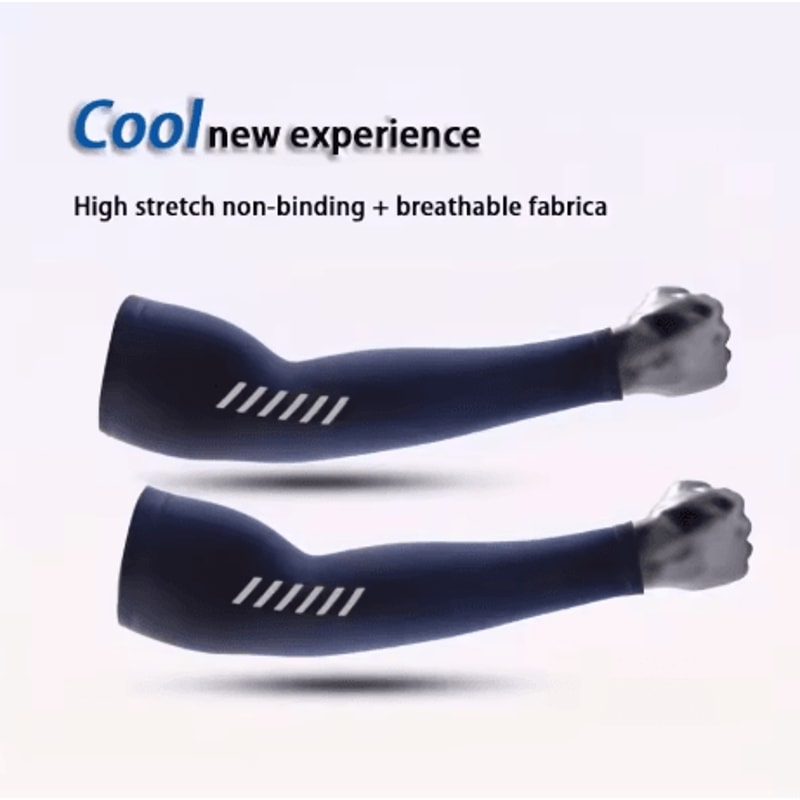 Mens Ice Silk Cooling Arm Sleeves Lightweight Breathable Sports Sleeves For Cycling Running And Fis 7