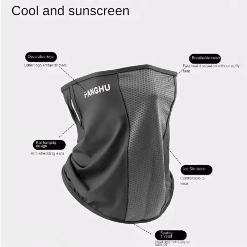 Ice Silk Cycling Mask Bandana Breathable Cooling Face Scarf And Neck Balaclava For Outdoor Sports 6