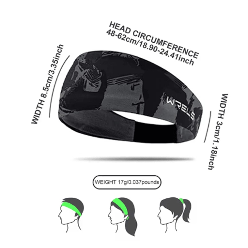 Unisex Sweat Absorbing Sports Hair Band Breathable Antiperspirant Headband For Running Yoga And Bas 8