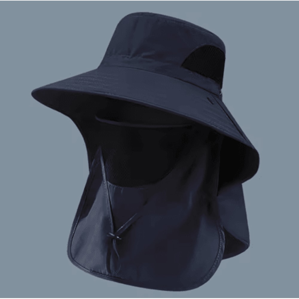 Summer UV Protection Sun Hat Wide Brim Outdoor Fishing And Hiking Bucket Hat With Neck Flap Unisex 2
