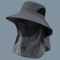Summer UV Protection Sun Hat Wide Brim Outdoor Fishing And Hiking Bucket Hat With Neck Flap Unisex 5