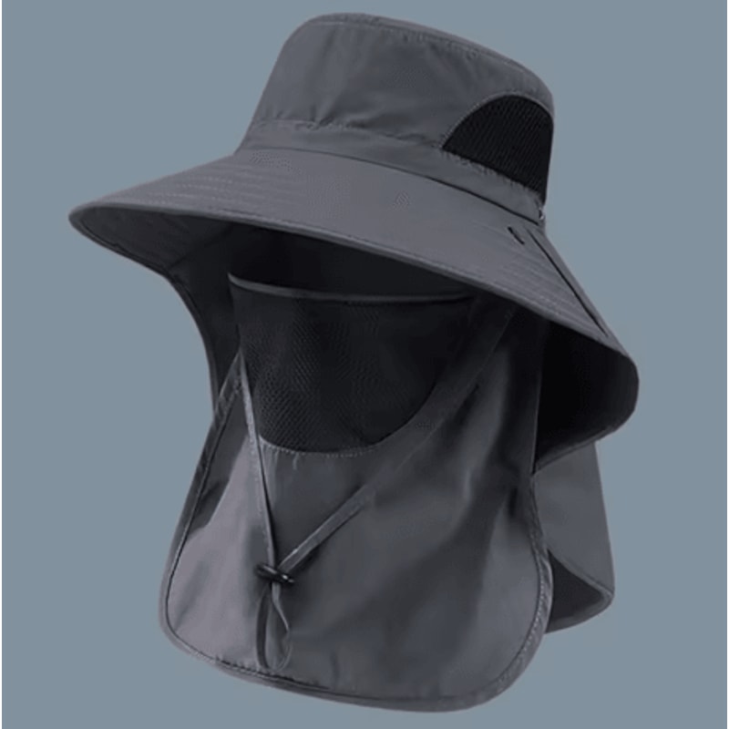 Summer UV Protection Sun Hat Wide Brim Outdoor Fishing And Hiking Bucket Hat With Neck Flap Unisex 5
