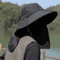 Summer UV Protection Sun Hat Wide Brim Outdoor Fishing And Hiking Bucket Hat With Neck Flap Unisex 7