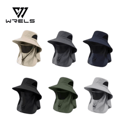 summer uv protection sun hat wide brim outdoor fishing and hiking bucket hat with neck flap unisex