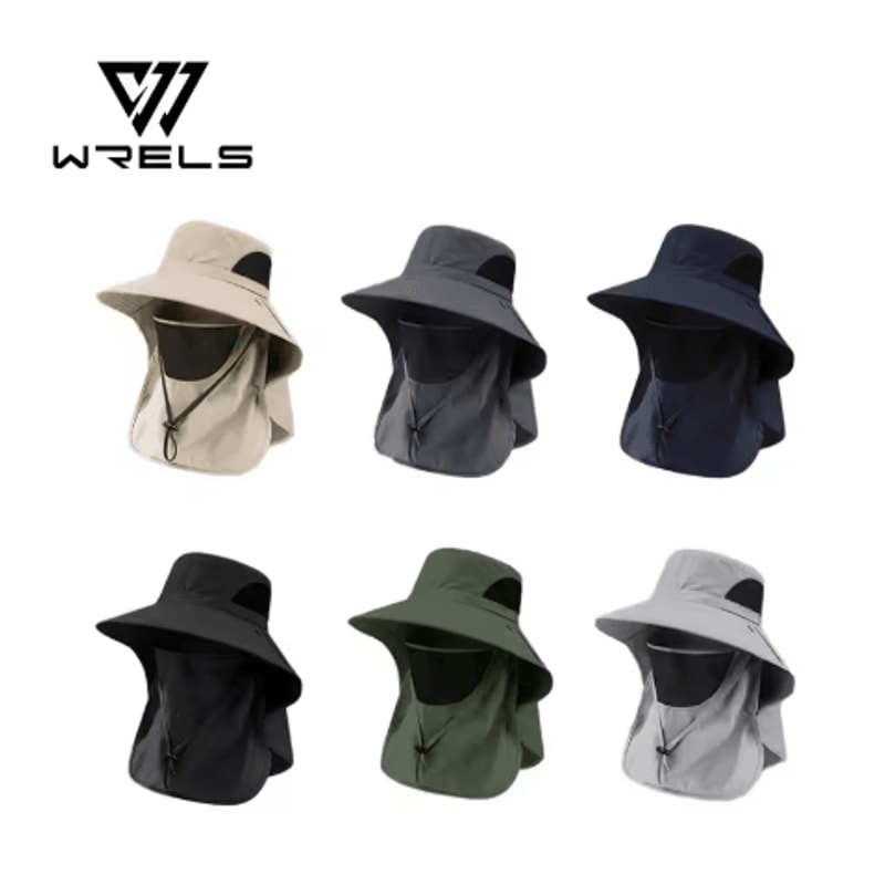 Summer UV Protection Sun Hat Wide Brim Outdoor Fishing And Hiking Bucket Hat With Neck Flap Unisex 0