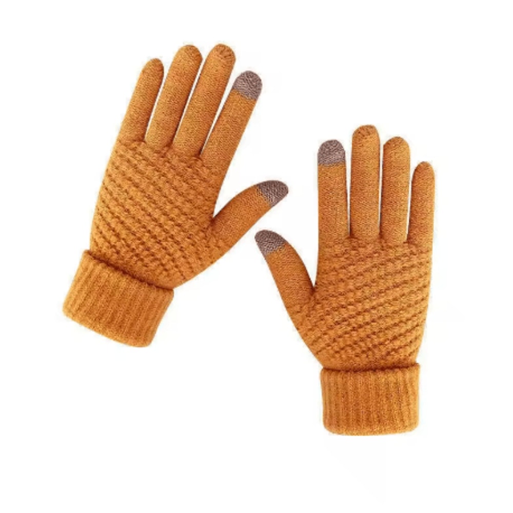 Winter Touchscreen Knit Gloves Warm Stretch Wool Full Finger Gloves For Men And Women 1
