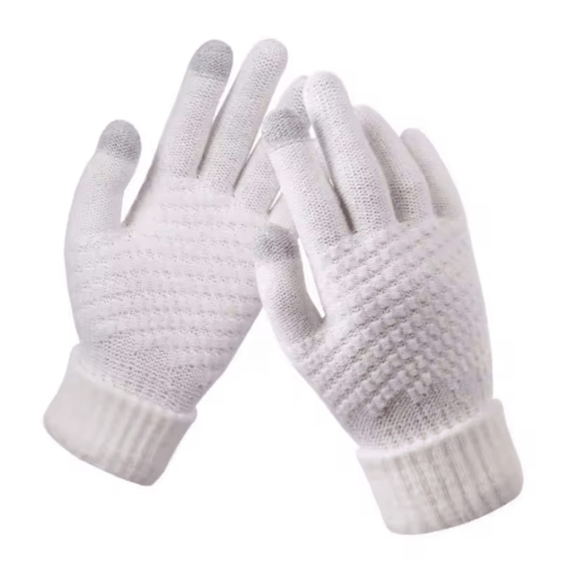 Winter Touchscreen Knit Gloves Warm Stretch Wool Full Finger Gloves For Men And Women 2