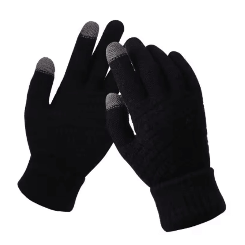 Winter Touchscreen Knit Gloves Warm Stretch Wool Full Finger Gloves For Men And Women 4