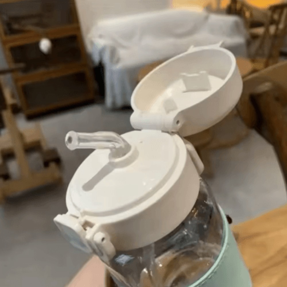 500ml Cute Kids Water Bottle With Straw Leak Proof Pop Up Drinking Bottle For School 8