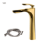 Golden Maple Leaf Basin Faucet Hot And Cold Single Hole Countertop Washbasin Faucet 3