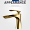 Golden Maple Leaf Basin Faucet Hot And Cold Single Hole Countertop Washbasin Faucet 6