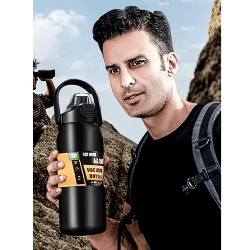 1500ml Stainless Steel Thermal Mug Vacuum Insulated Sports Water Bottle With Straw Hot And Cold 5