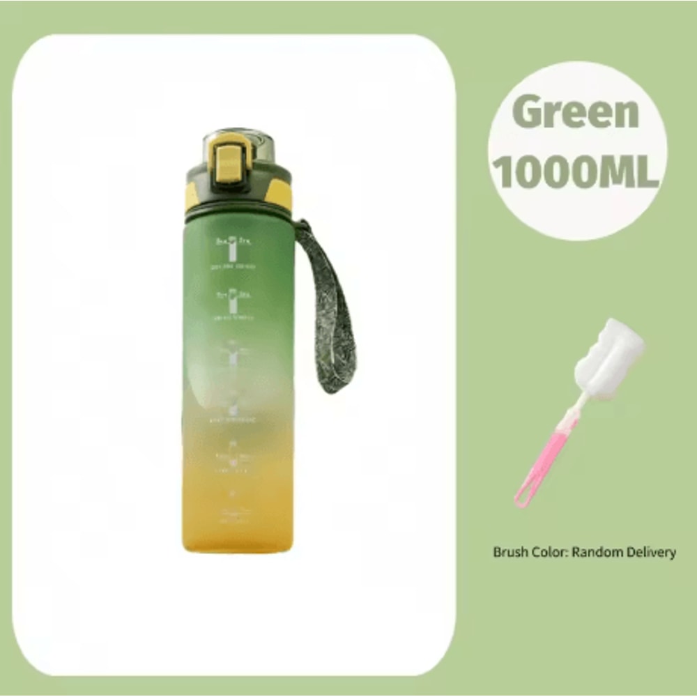 1 Liter Gradient Sports Water Bottle With Scale Large Capacity Outdoor Gym Hiking Bottle 1