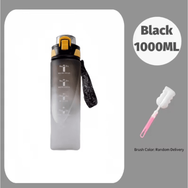 1 Liter Gradient Sports Water Bottle With Scale Large Capacity Outdoor Gym Hiking Bottle 3