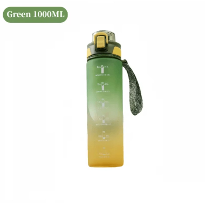 1 Liter Gradient Sports Water Bottle With Scale Large Capacity Outdoor Gym Hiking Bottle 5