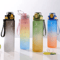 1 Liter Gradient Sports Water Bottle With Scale Large Capacity Outdoor Gym Hiking Bottle 12