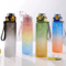 1 Liter Gradient Sports Water Bottle With Scale Large Capacity Outdoor Gym Hiking Bottle 12