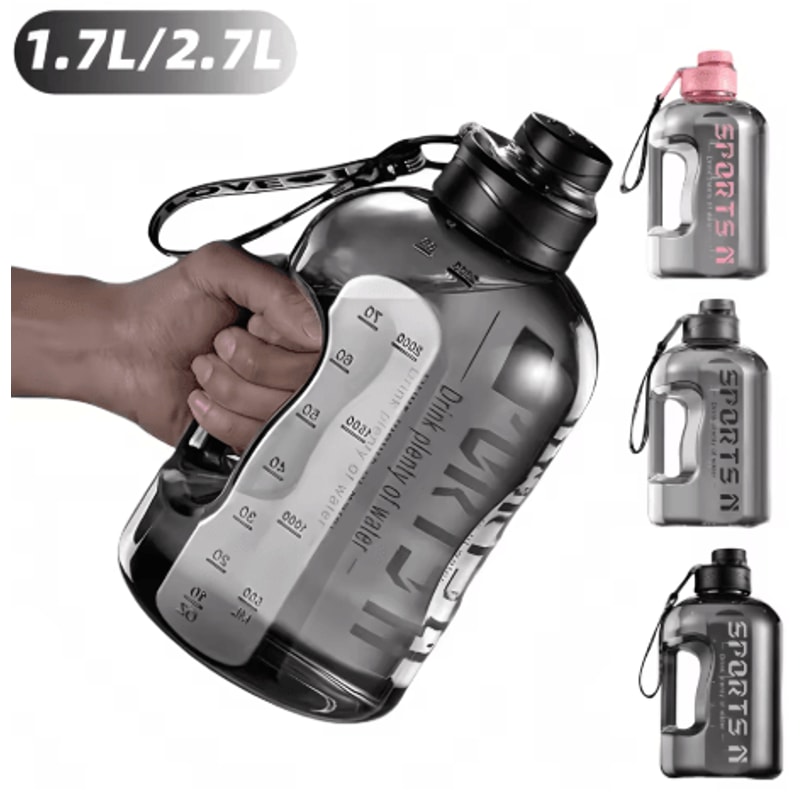 17L To 27L Large Capacity Sports Water Bottle With Time Scale Outdoor Gym And Hiking Hydration Kett 0