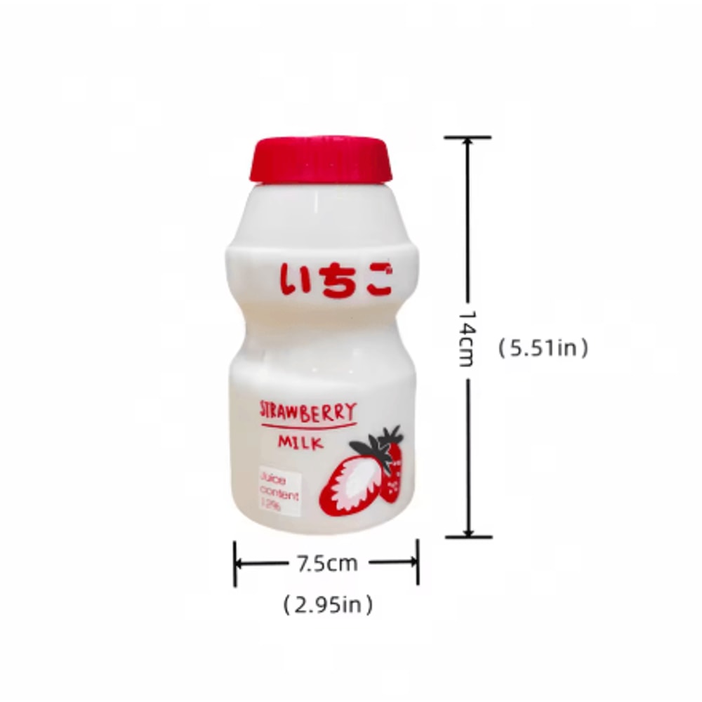 480ml Kawaii Milk Carton Water Bottle Cute Plastic Drinking Bottle With Cup And Strap 15