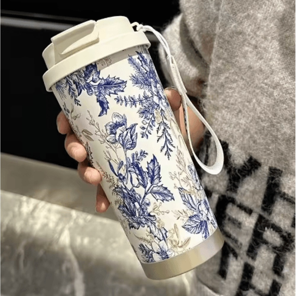 500ml Stainless Steel Thermo Travel Mug Dual Drink Leakproof Car Coffee Cup For Tea And Water 4