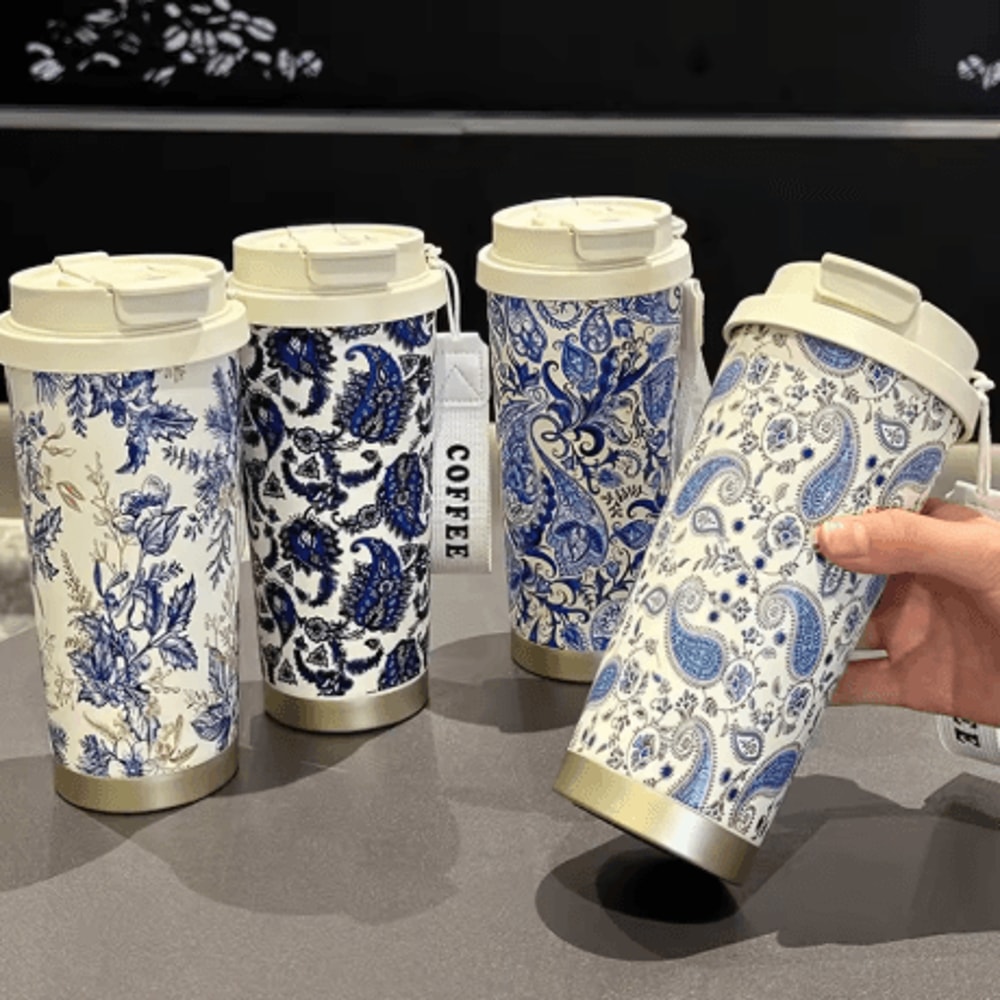 500ml Stainless Steel Thermo Travel Mug Dual Drink Leakproof Car Coffee Cup For Tea And Water 5