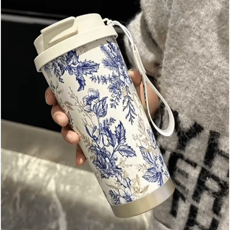 500ml Stainless Steel Thermo Travel Mug Dual Drink Leakproof Car Coffee Cup For Tea And Water 7