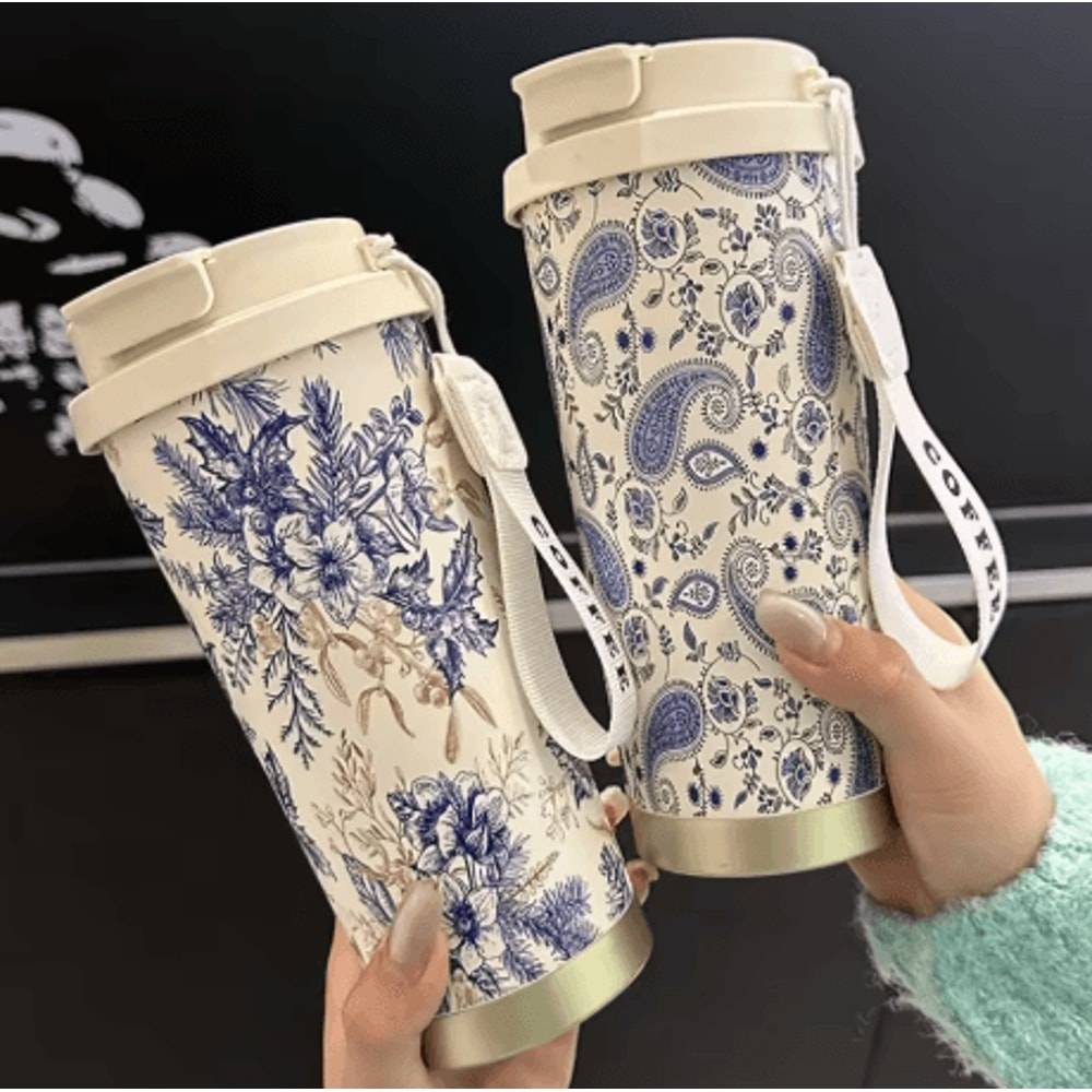 500ml Stainless Steel Thermo Travel Mug Dual Drink Leakproof Car Coffee Cup For Tea And Water 8