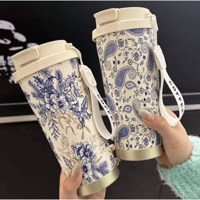 500ml Stainless Steel Thermo Travel Mug Dual Drink Leakproof Car Coffee Cup For Tea And Water 8