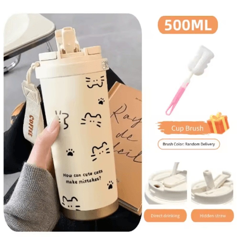 500ml Stainless Steel Thermo Coffee Mug Leak Proof Vacuum Insulated Travel Cup For Car And Daily Us 2