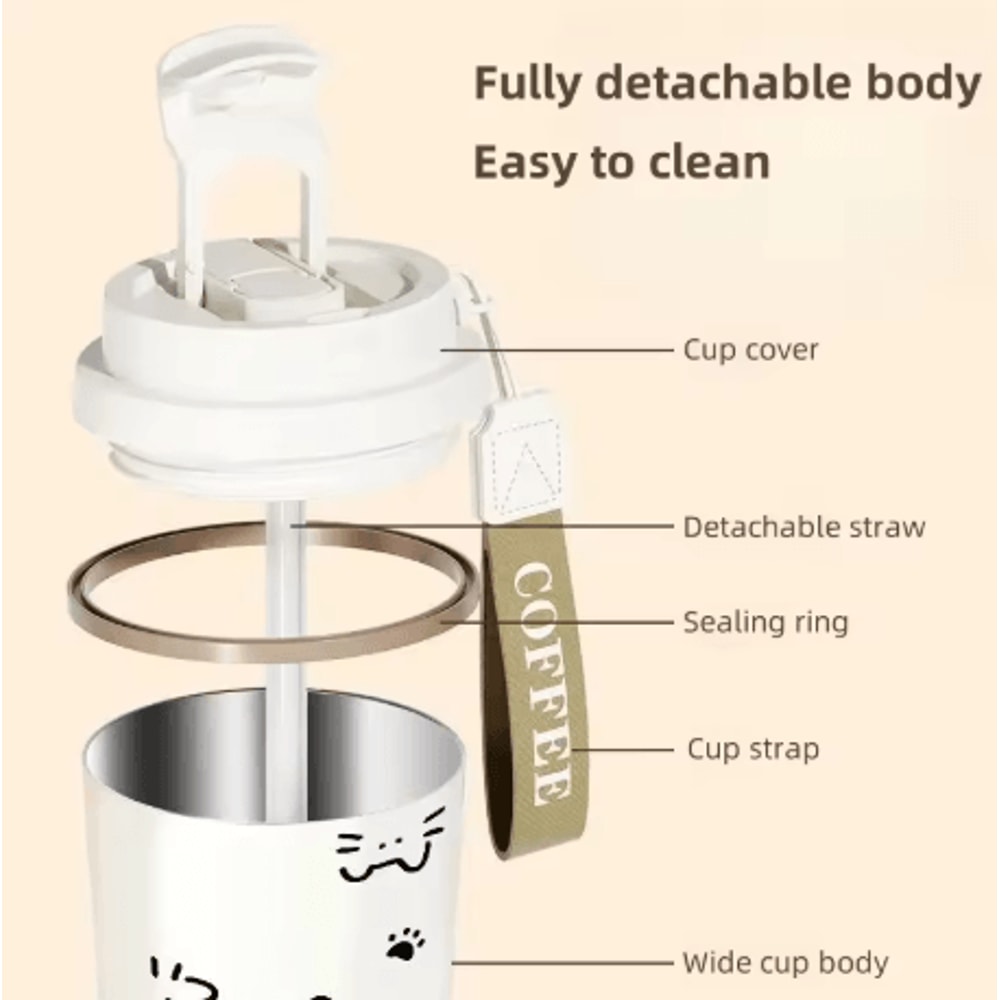 500ml Stainless Steel Thermo Coffee Mug Leak Proof Vacuum Insulated Travel Cup For Car And Daily Us 3