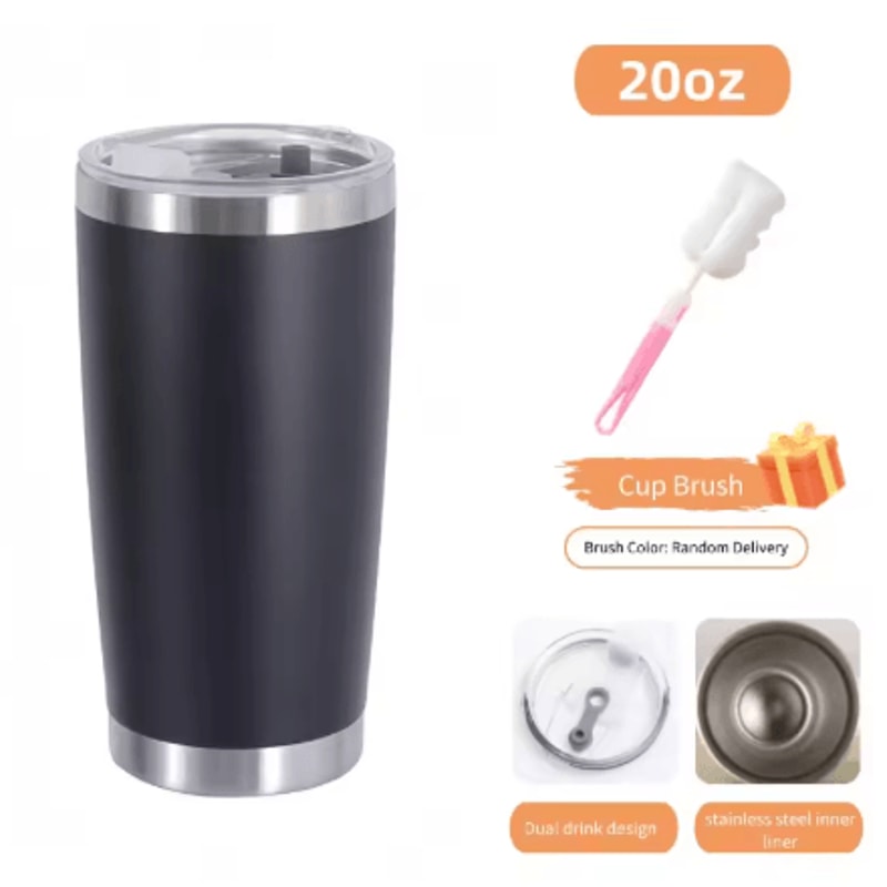 20oz To 590ml Stainless Steel Thermo Coffee Mug Leakproof Double Wall Travel Cup For Hot And Cold D 7