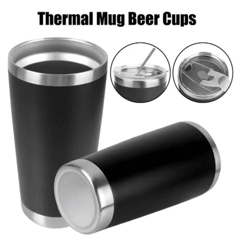 20oz To 590ml Stainless Steel Thermo Coffee Mug Leakproof Double Wall Travel Cup For Hot And Cold D 12