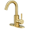 Stainless Steel Golden Basin Faucet European Style Brushed Gold Countertop Faucet For Hot And Cold 0