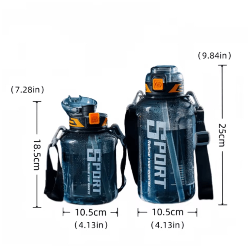 Large Capacity Sports Water Bottle Leakproof Plastic Drinking Bottle For Gym Cycling And Outdoor Tr 9