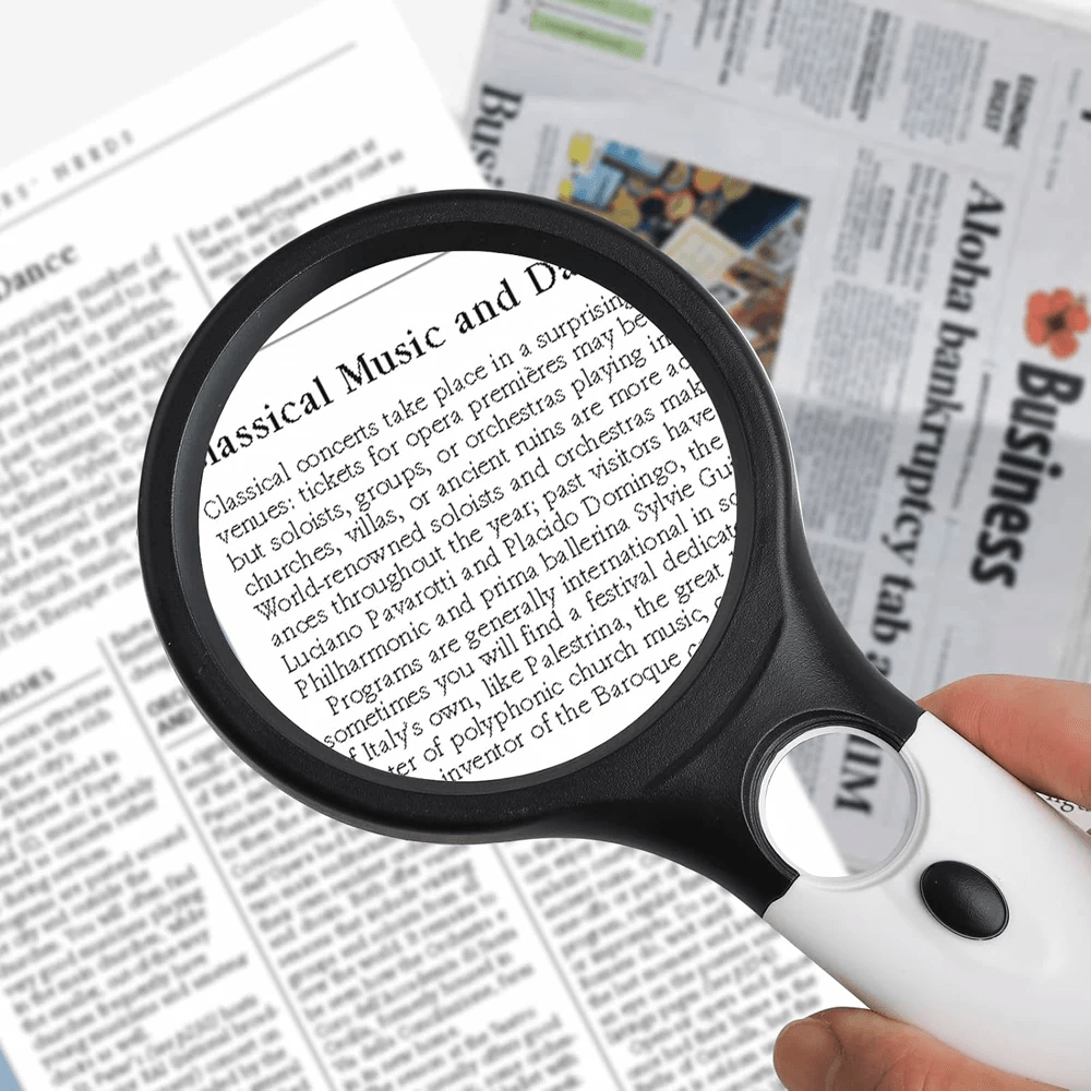 Magnifying glass with LED light for crafts