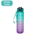 1000ml Gradient Motivational Sports Water Bottle Leak Proof Bottle With Bouncing Suction Nozzle For 4