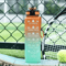 1000ml Gradient Motivational Sports Water Bottle Leak Proof Bottle With Bouncing Suction Nozzle For 6