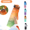 1000ml Gradient Motivational Sports Water Bottle Leak Proof Bottle With Bouncing Suction Nozzle For 0