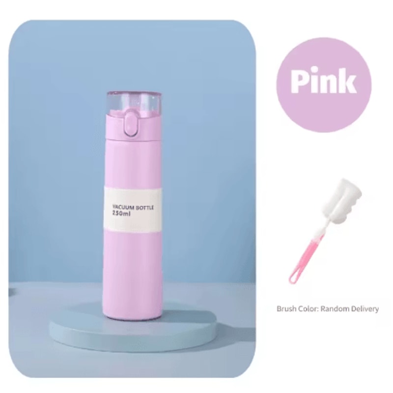 Mini Stainless Steel Thermal Water Bottle With Straw Vacuum Insulated Travel Cup For Tea And Coffee 2