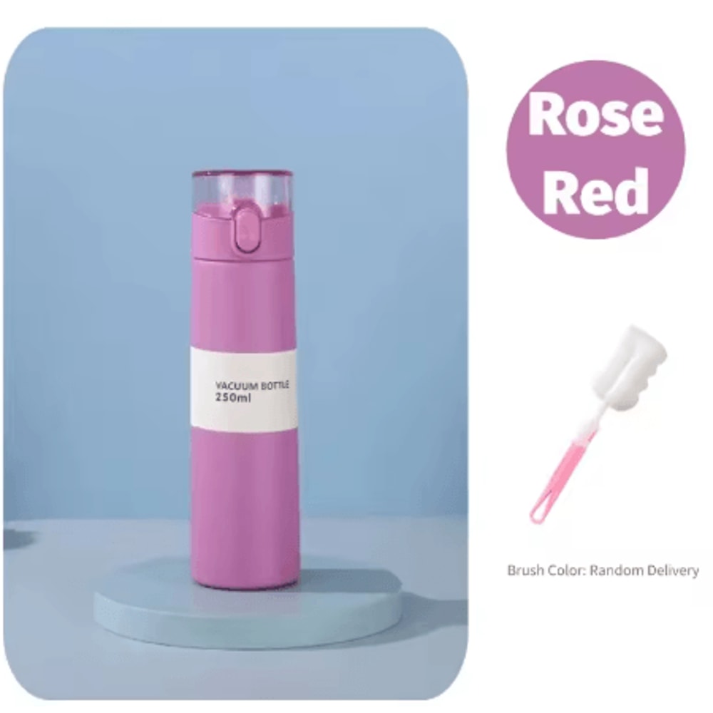 Mini Stainless Steel Thermal Water Bottle With Straw Vacuum Insulated Travel Cup For Tea And Coffee 4