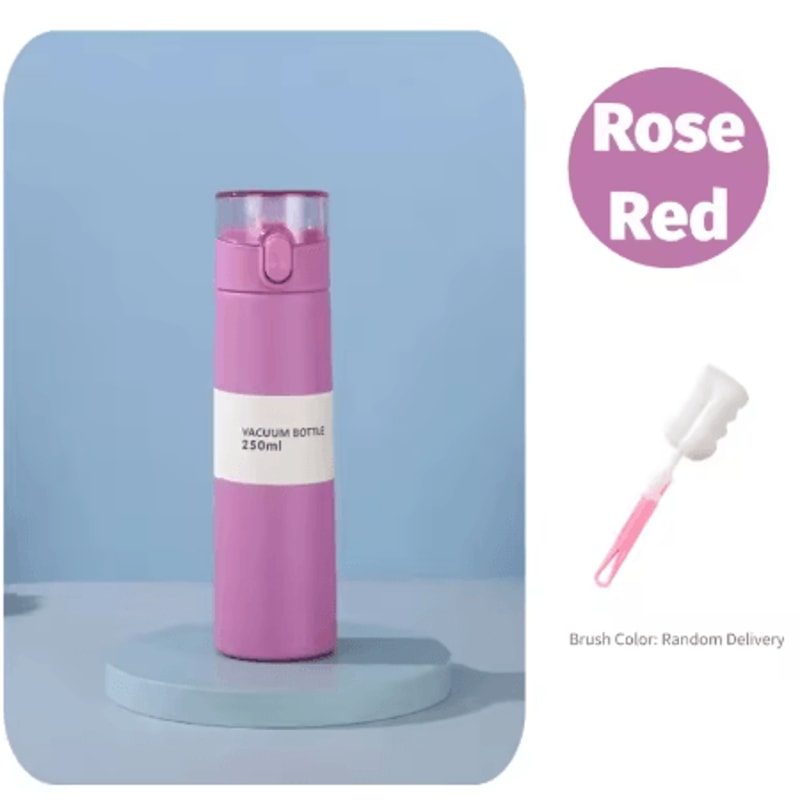 Mini Stainless Steel Thermal Water Bottle With Straw Vacuum Insulated Travel Cup For Tea And Coffee 4