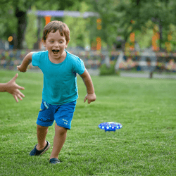 hand-controlled ufo drone toy with led lights and sensors for safe indoor play