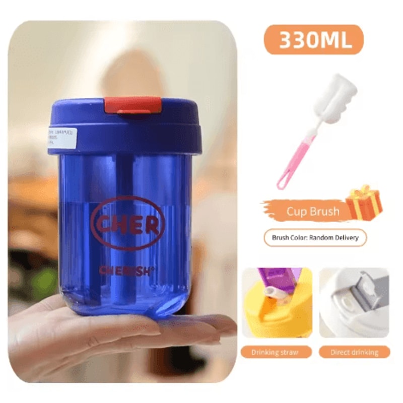 330ml Mini Kids Straw Water Bottle Cute Leakproof And Anti Fall Portable Sports Drink Cup 5