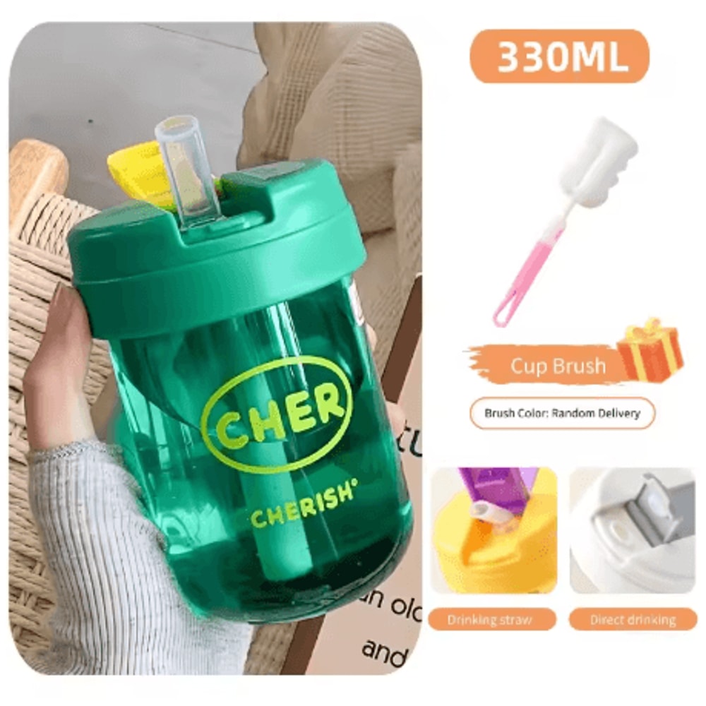 330ml Mini Kids Straw Water Bottle Cute Leakproof And Anti Fall Portable Sports Drink Cup 6