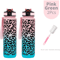 1 Liter Leopard Print Sports Water Bottle Leak Proof Large Capacity Gym And Travel Bottle 3