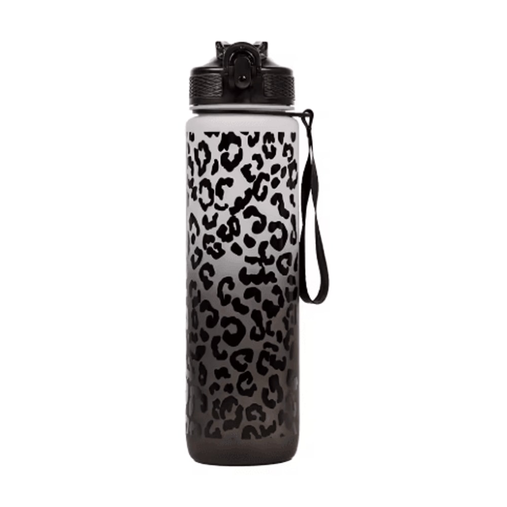 1 Liter Leopard Print Sports Water Bottle Leak Proof Large Capacity Gym And Travel Bottle 5
