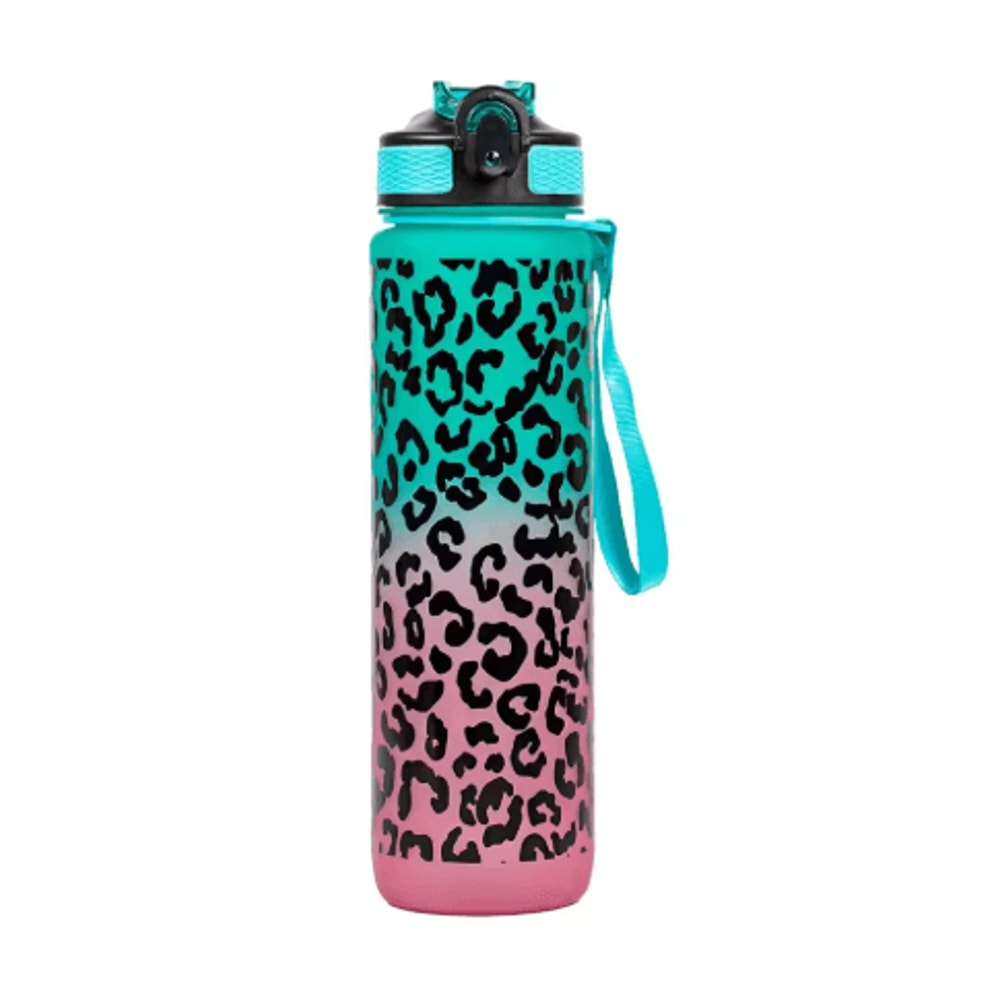 1 Liter Leopard Print Sports Water Bottle Leak Proof Large Capacity Gym And Travel Bottle 7