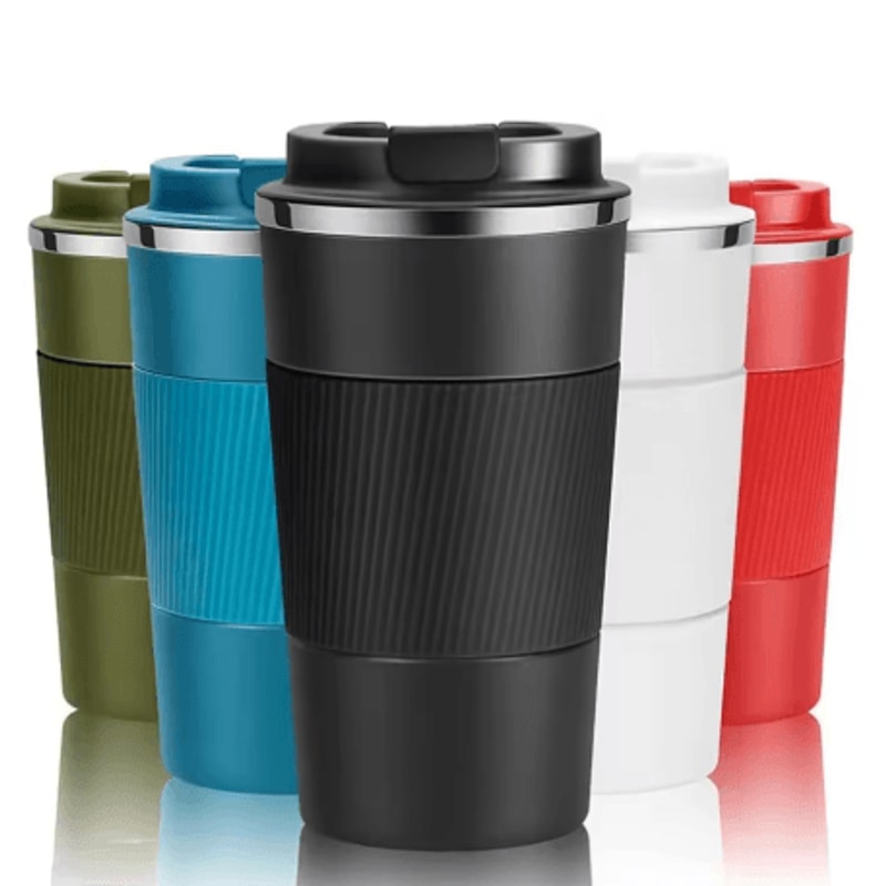 304 Stainless Steel Vacuum Insulated Water Bottle 500ml Anti Slip Thermal Coffee Mug For Office And 7